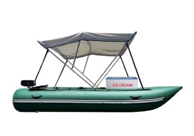 Floating Cafe Boat Kiosk Selling Ice Cream & Drinks