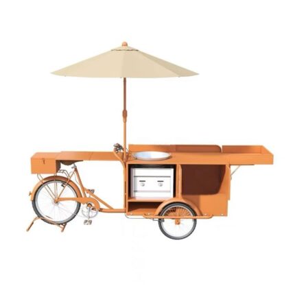 French Fries Food Cart with Mobile Deep Fryer
