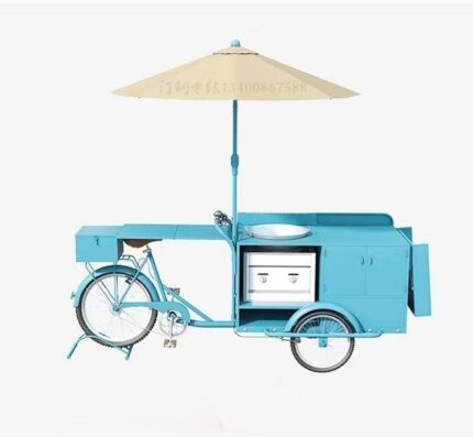 French Fries Food Cart with Mobile Deep Fryer