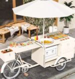 French Fries Food Cart with Mobile Deep Fryer
