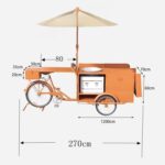French Fries Food Cart with Mobile Deep Fryer