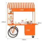 Mobile Pasta Food Cart with Pasta Cooker