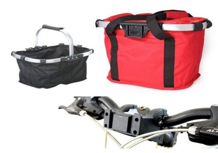 Bike Handlebar Storage Bag Front basket in aluminum alloy ring with quick release for bike and e bicycle