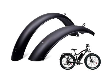 Mudguards for 26″ Fat Bikes Front and rear bike mudguards for electric fat bikes