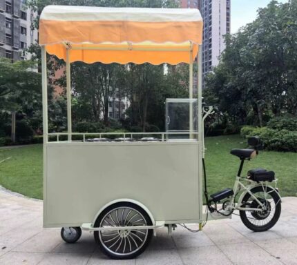 ice cream e trike Pozzetti Gelato Cart Unique barrel freezer with 6KW back up lithium battery,1000W driving motor