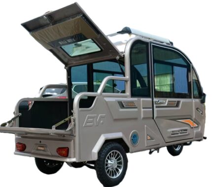 Three wheeled electric pickup truck electric tricycle pickup 3 seats