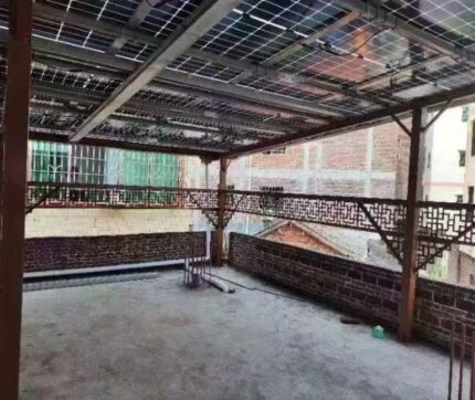 solar power station on roof