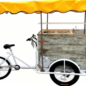 Italian-Style 4-Barrel Gelato Cart drived by Pedal tricycle RF-089