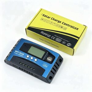 60A MPPT Solar Charge Controller 12V 24V, Dual USB LCD Solar Battery Regulator